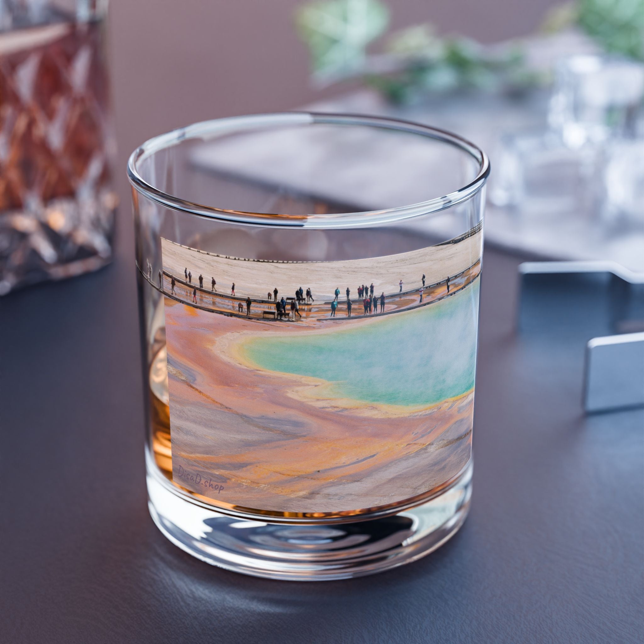 Yellowstone's Grand Prismatic Geothermal Pool- Whiskey Glass