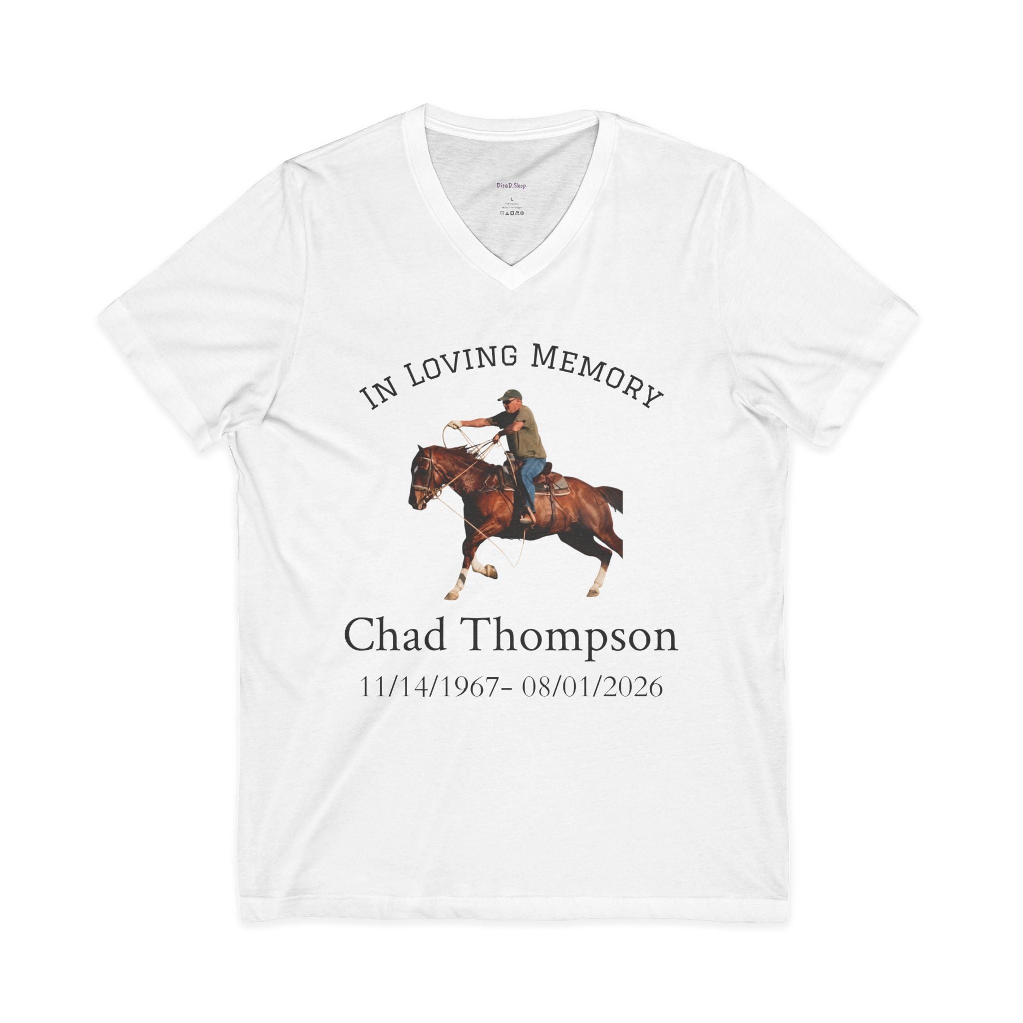 Memorial Cowboy Tee — "In Loving Memory" Personalized Tribute Shirt