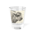 Calf Portrait Shot Glass — Rustic Farm Animal 1.5 oz Party & Gift