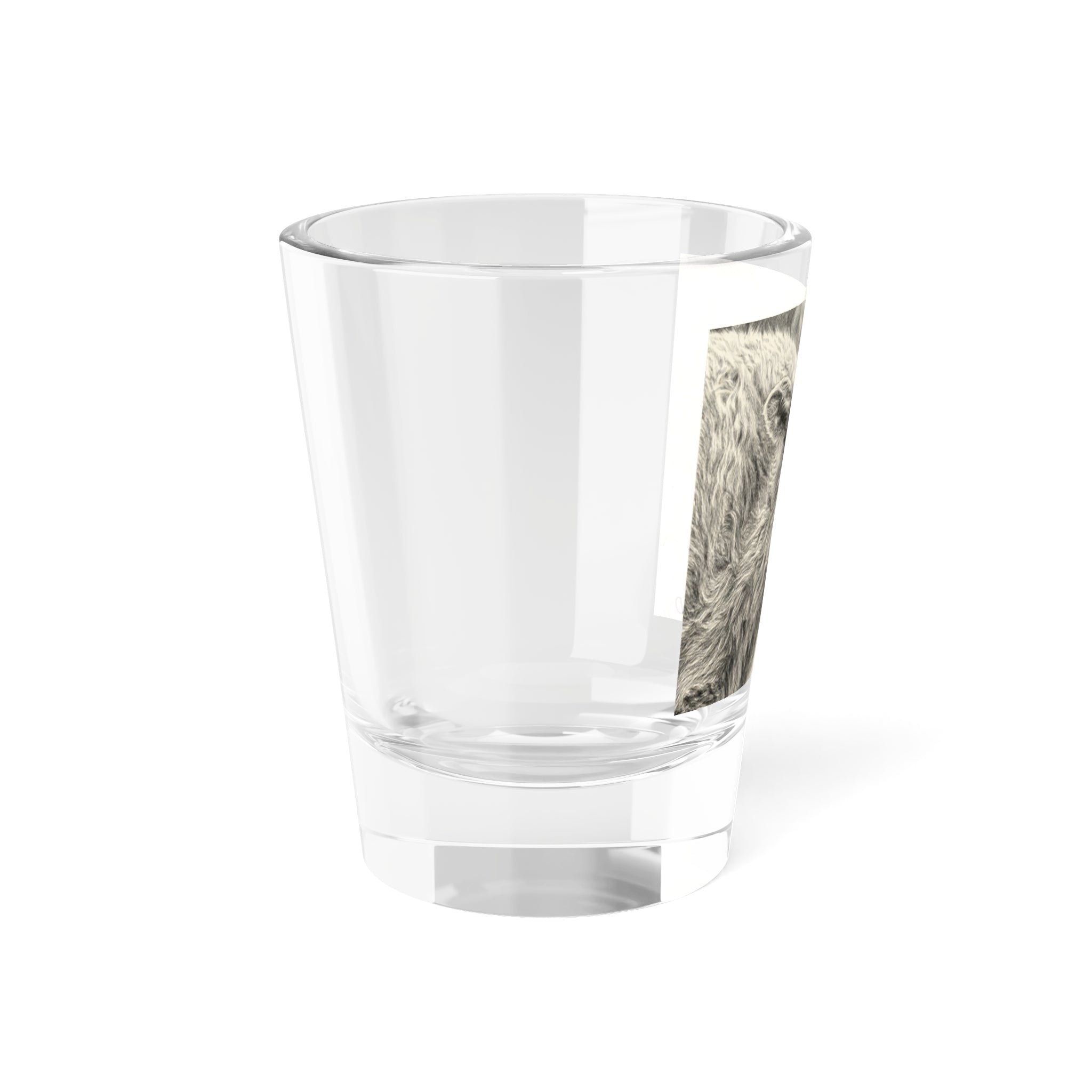 Calf Portrait Shot Glass — Rustic Farm Animal 1.5 oz Party & Gift