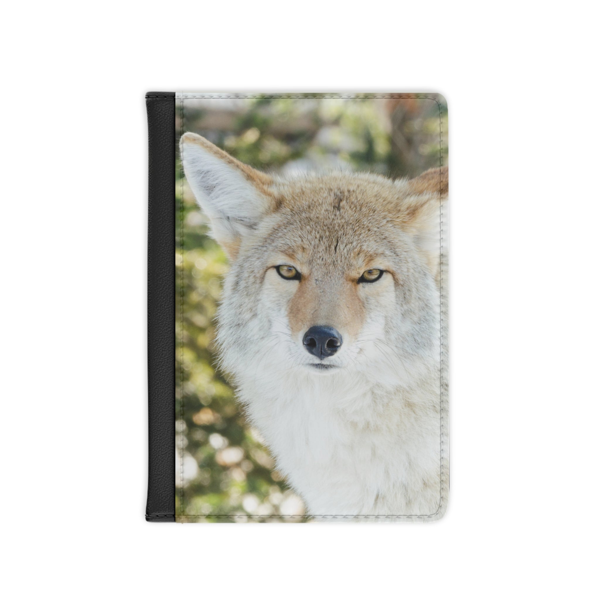Coyote Portrait Passport Cover — Wildlife Travel Passport Holder