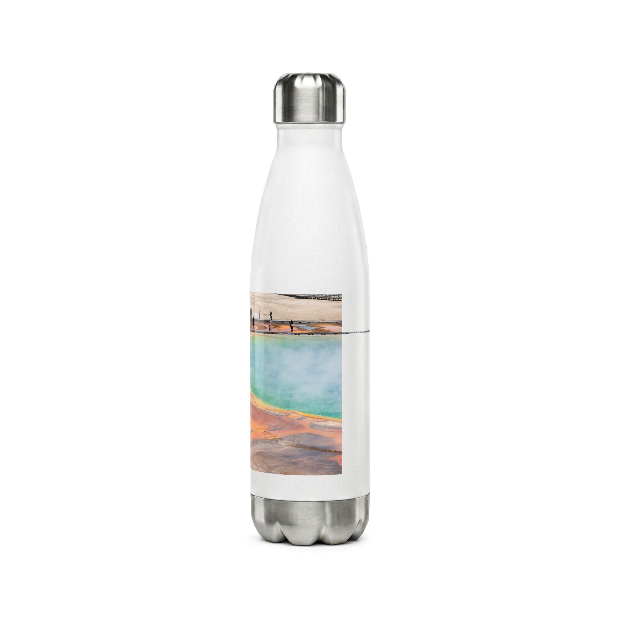 Grand Prismatic Spring Stainless Steel Water Bottle — Yellowstone Travel Bottle, 17oz