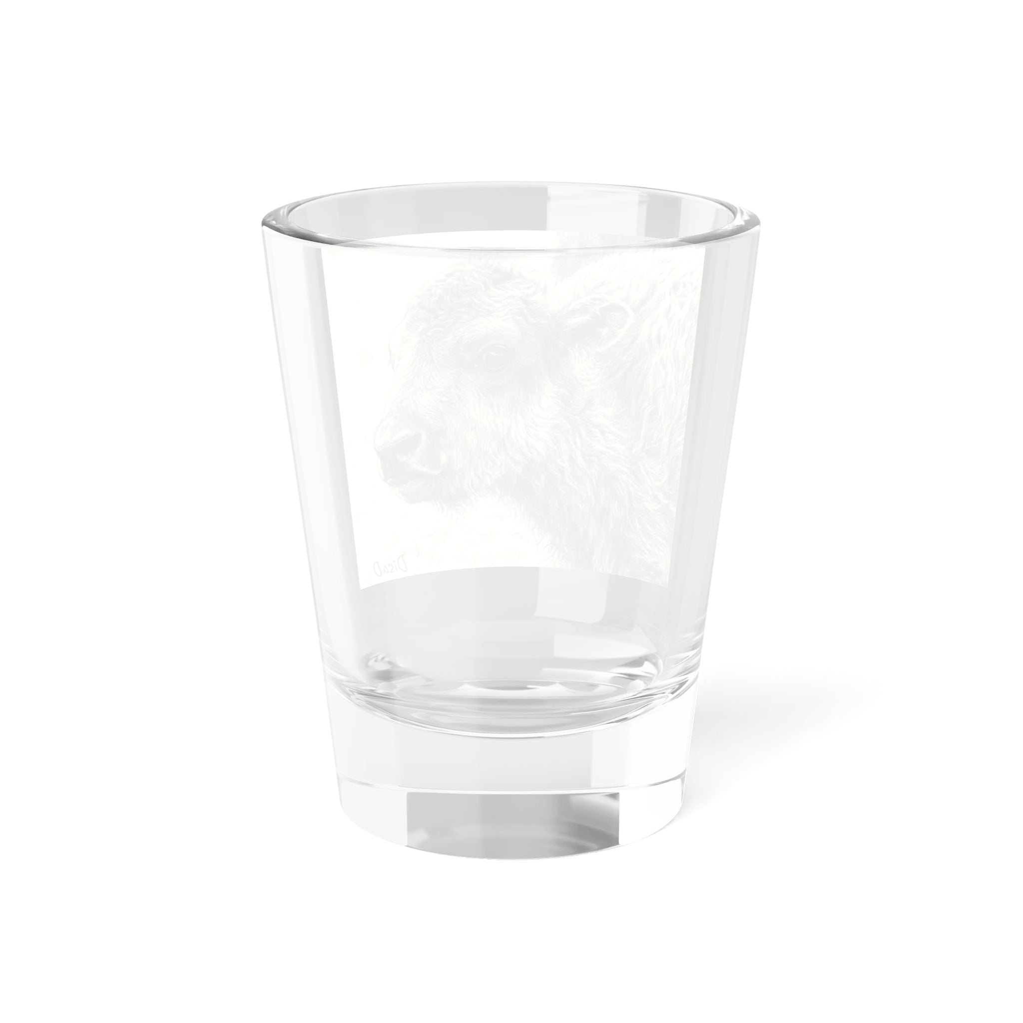 Calf Portrait Shot Glass — Rustic Farm Animal 1.5 oz Party & Gift