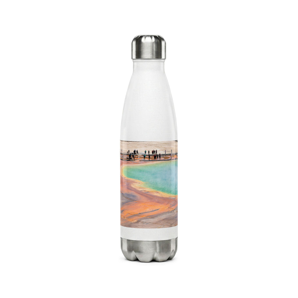 Grand Prismatic Spring Stainless Steel Water Bottle — Yellowstone Travel Bottle, 17oz