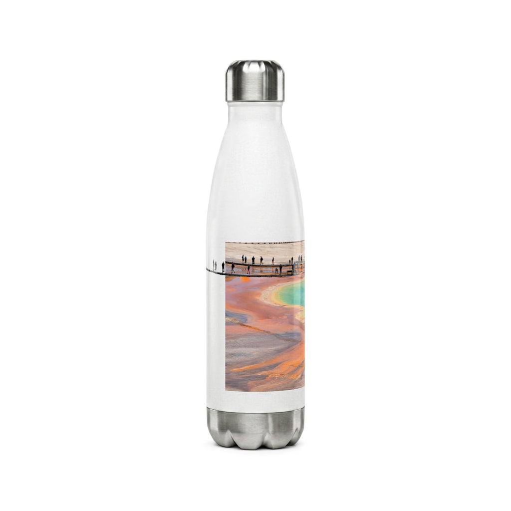Grand Prismatic Spring Stainless Steel Water Bottle — Yellowstone Travel Bottle, 17oz